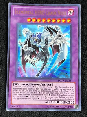 YUGIOH ELEMENTAL HERO CHAOS NEOS LCGX-EN065 ULTRA HP/CREASES