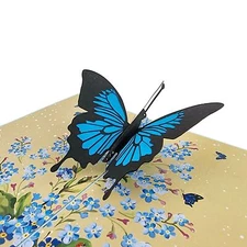 Blue Butterfly Pop Up Card