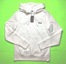 MICHAEL KORS Men’s Long Sleeve Pullover Hoodie Paris SMALL White w/Black NEW