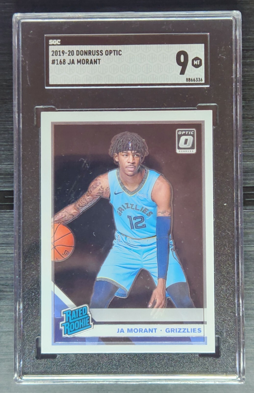 JA MORANT 2019-20 Panini Donruss Optic 168 Rated Rookie RC SGC 9 Grizzlies
