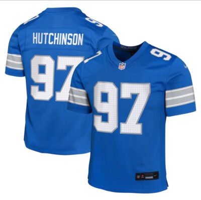 2024 Youth L(14-16) Detroit Lions Aidan Hutchinson Nike NFL Game