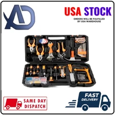 36 Pcs Complete Repair General Hand Tool Set for Men - Household Tool Kit -  USA