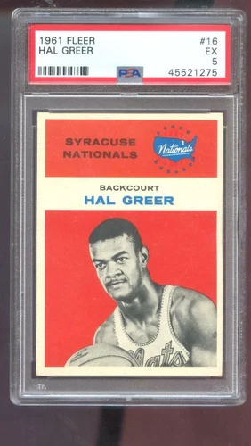 1961 Fleer #16 Hal Greer Rookie National RC PSA 5 Graded Basketball Card 1961-62