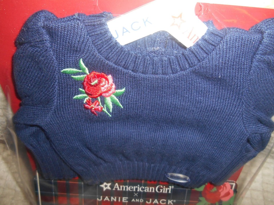 AMERICAN GIRL JANIE & JACK MIDNIGHT ROSE PUFFSLEEVE TOP 18" DOLL (no