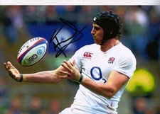 Tom WOOD Signed 12X8 England & Northampton Rugby AFTAL COA (2217)