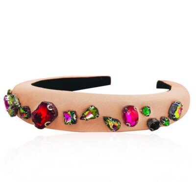 ZAXIE BY STEFANIE TAYLOR  Padded Jewel Headband in PINK | MSRP $48 | NEW ZAXIE by Stefanie Taylor main image 3