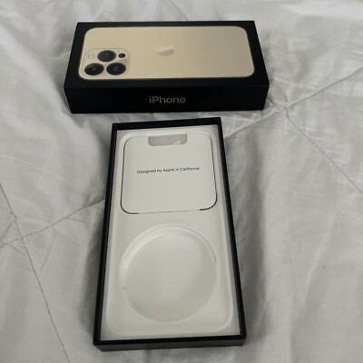 Original Apple iPhone 13 Pro 128GB Gold BOX ONLY Manual, Sticker