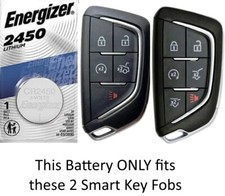 Remote Smart Key Fob Battery for Cadillac CT4 CT5  & Escalade - Energizer CR2450
