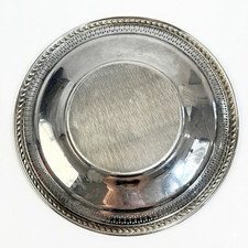 Vintage La Pierre Sterling Silver Plate Round Reticulated Pierced Tray 8.5 Inch