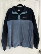 COLUMBIA Steens Mountain Half Snap Fleece Pullover Men's Medium Blue NWT