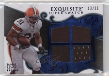 2008 Upper Deck Exquisite Collection Super Swatch Blue 13/20 Jamal Lewis 1u6