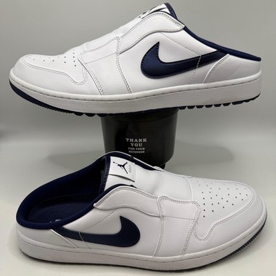 Nike Air Jordan 1 Mule Golf White/ Navy Blue FJ1214-103 Men Size