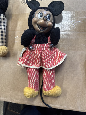Vintage 1940 s Minnie Mouse Gund Walt Disney Doll - ALL Original w/Tag