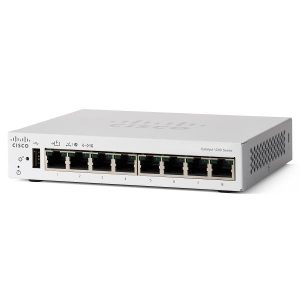 Cisco Bianco Ingresso Poe Cat1200 8-P Ge Desktop Ext Ps (8 Porte), Switch Di Rete, - Immagine 4