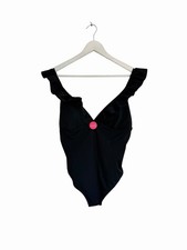 Monsoon Swimsuit Swimming Costume New With Out Tags Size 14 Black Ruffle Neck