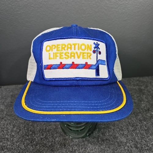 Vintage OPERATION  LIFESAVER CONDUCTOR ENGINEERS TRUCKER HAT Railroad Safety