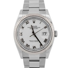 Rolex DateJust 41 126334 White Roman Stainless Steel 41mm Oyster Watch