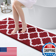 Olanly Bathroom Rugs 47X17 Soft And Absorbent Microfiber Bath Rugs Non-Slip