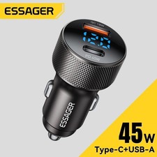 Zigarettenanzünder Ladegerät Auto KFZ USB-A & USB-C mit Kabel Schnellladegerät