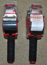 2X Pack 3M Scotch Shipping Packaging Handheld 2 Tape Dispenser Heavy Duty