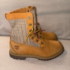 Botas de combate Timberland para mujer talla 8 tejido abierto trigo nobuck cuero