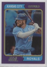 2023 Topps Heritage High Number Hot Box Chrome Purple Refractor Kyle Isbel 2g8