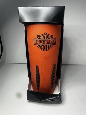 Harley Davidson Bar & Shield Orange 16oz Insulated Travel Mug New
