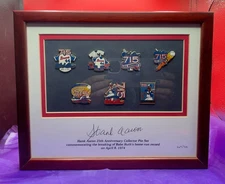 AMINCO Hank Aaron 25th Anniversary Collector 7 Pin Set Atlanta Braves # 369/715