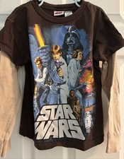 Star Wars Long Sleeve T-Shirt, Boys Size 8, Extremely Rare Vintage