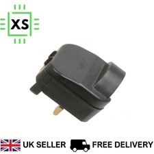 PowerConnections SCP.BLACK.13A European Schuko to UK SCP Travel Adapter Plug 13A