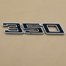 Vintage Chevrolet 350 Fender Emblem Camaro Chrome Black Genuine Oem