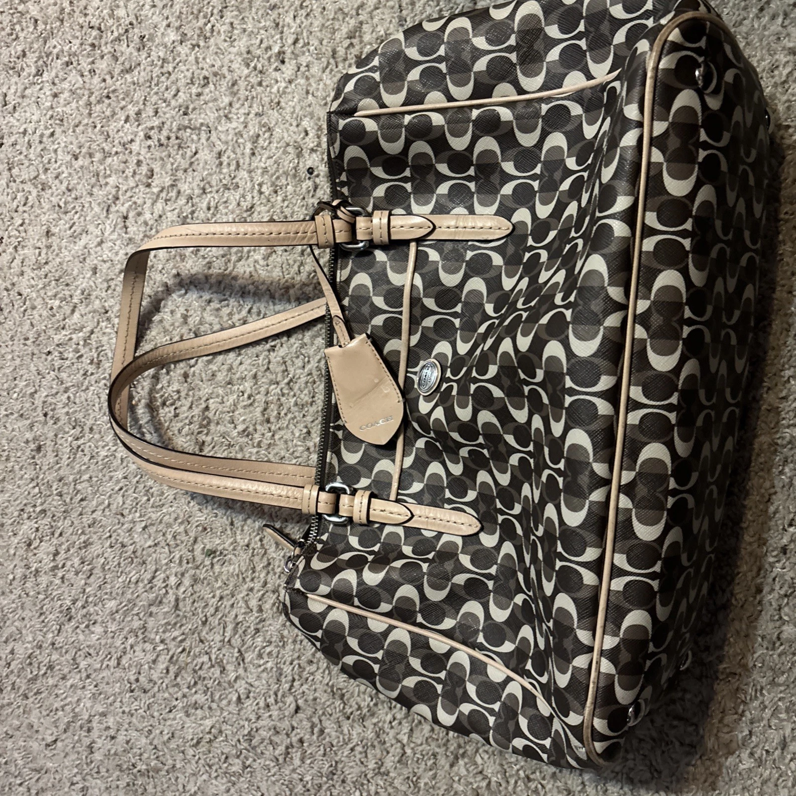 Borsa Coach F26181 Peyton Signature Multifunzione Tote Bag Doppia Cerniera