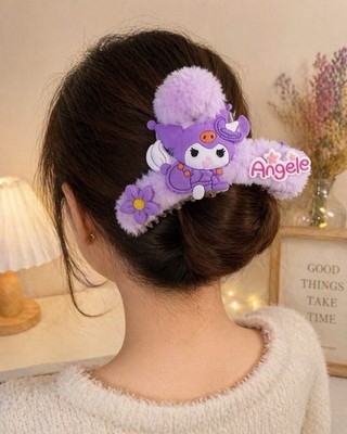 Angele Plush Sanrio Character Hair Claw Clips Multicolor Girls Decorative
