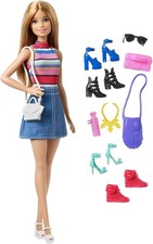 Poupée Barbie avec sacs à main, chaussures et accessoires - Mattel