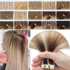 CLEARANCE Tape in Extensions Real Remy Human Hair Adhesive Skin Weft Balayage