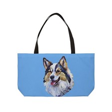 Alaskan Klee Kai - Dog Portrait Weekender Tote Bag