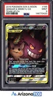 Pokemon 2019 Gengar & Mimikyu GX 165/181 Alt Art Team Up PSA 9