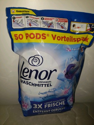 50 LENOR PODS~APRILFRISCH~ Waschmittel~All-in-1 Pods~ Universal~50 Waschladungen