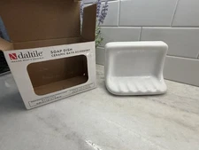 0100 White DALTILE Ceramic Soap Dish with Thin-Set Mounting Brand New