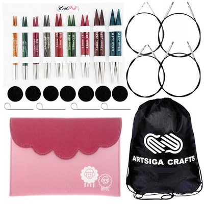 KnitPro Dreamz Deluxe 4-Inch Interchangeable Circular Knitting Needle Set