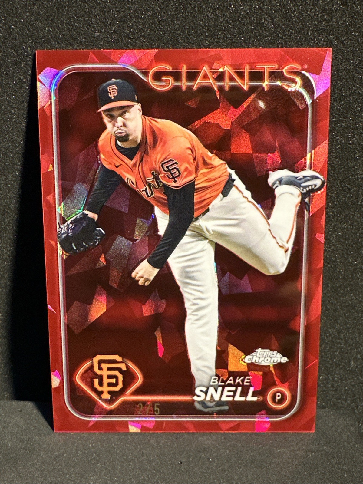 Blake Snell 2024 Topps Chrome Update Sapphire Edition Red 5/5 #USCS57
