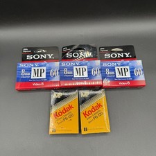 Sony 8mm P6-60MP and Kodak 8mm P6-120MP, Lot Of Five Sealed