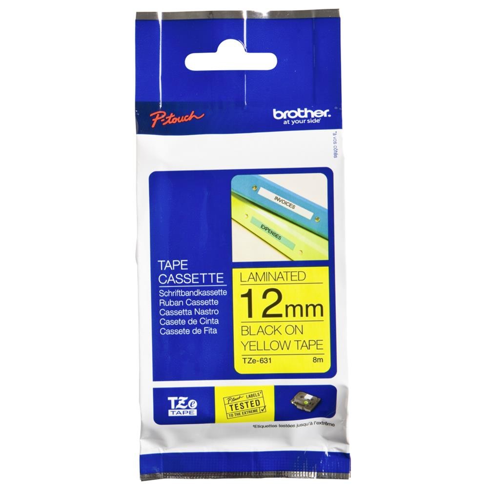 Brother TZe631 - Laminiertes Klebeband - Schwarz auf Ge 3790₽