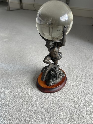 The Franklin Mint Stuart Mark Feldman Bronze Statue Figurine of Atlas 1990 - Bild 2 von 4