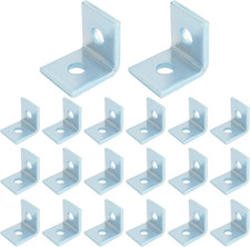 20 Pack 2 Hole L-Shaped Connector Bracket - Compatible with All 1-5/8" Strut Cha