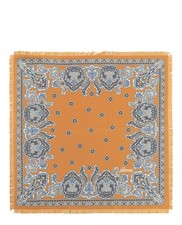 Brioni Mens Baroque Print Pocket Square