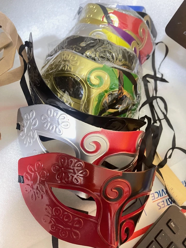 11 Roman Greek Venetian Masquerade Mask Halloween Costume Party Mardi Gras(K18) - Image 2 of 4