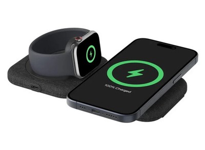 Belkin Boostcharge pro 2-in-1 Magnetic Charging Travel Pad 15W Qi2 - WIZ026ttBK