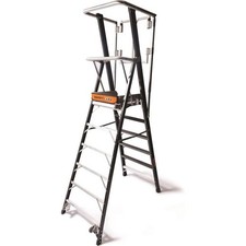Pro LITTLE GIANT  SAFETY CAGE  6'  PLATFORM STEP LADDER - 19606(USED)