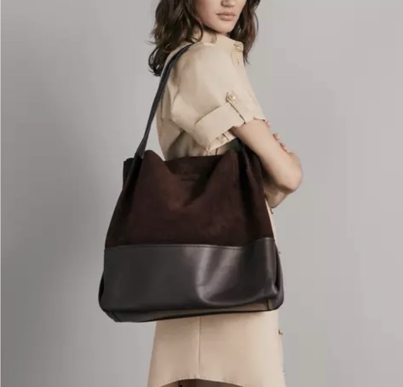NEW Rag & Bone Passenger Tote 2.0 Brown Leather and Suede
